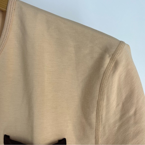 Bylt Shirt Mens Medium Tan Black Drop Cut Short Sleeve Luxury Pocket Lightweight - Picture 6 of 10